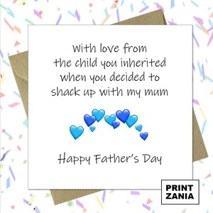 Personalised Step Dad Funny Father's Day Card for him  Humour Comedy Cheeky  - CDP