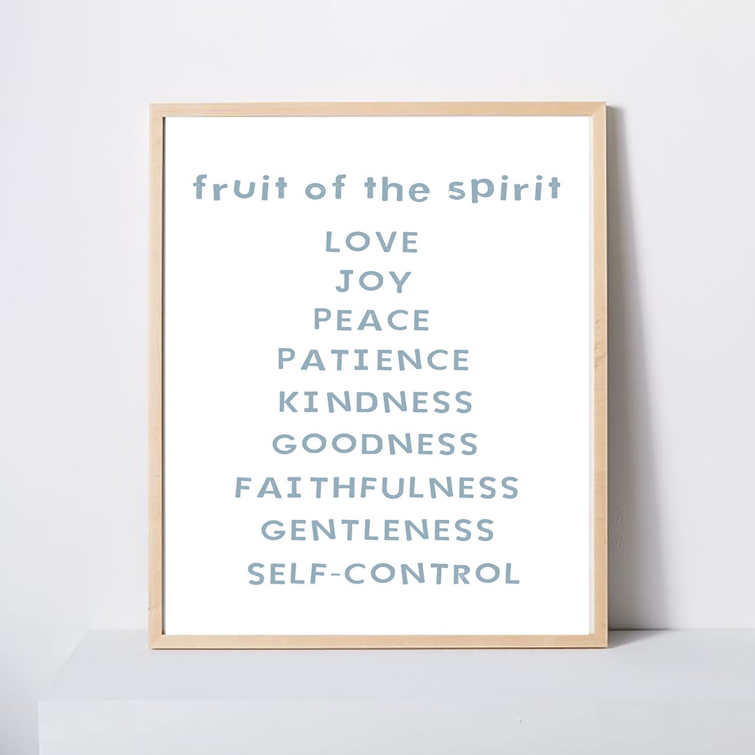 Fruit of the Spirit Wall Art Print - Bible Verse - Galatians 5:22 ...
