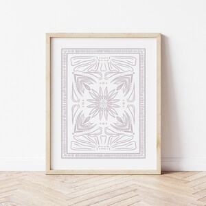 Purple Print, Digital Download, PRINTABLE Wall Art, Lilac Flower Print, Boho Wall Art, Floral Pattern, Floral Design