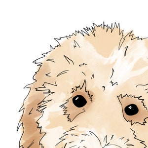 Goldendoodle Portrait, Instant Download, Dog Print, Pet Portrait, Doodle Art, Goldendoodle Puppy, Dood Art, Instant Download Pet Portrait image 4