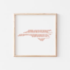 North Carolina Print, Instant Download, Minimalist Geography Print, Modern Art, NC Art