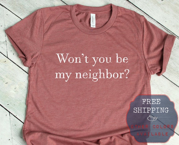 his /& her threads Wont You Be My Neighbor Grunge Graphic Long Sleeve Printed Sweatshirt Shirt