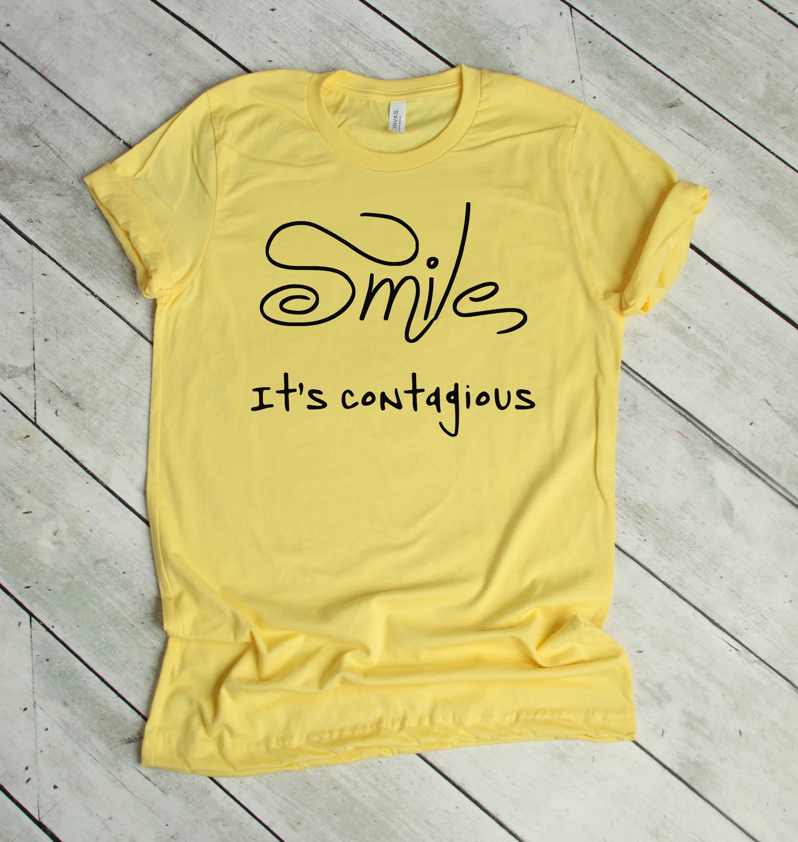 Smile Its Contagious Inspirational Shirt Be Kind Shirt Etsy