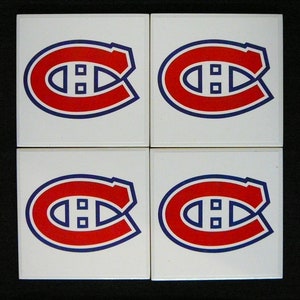 Montreal Canadiens Ceramic Tile Coasters Set of 4