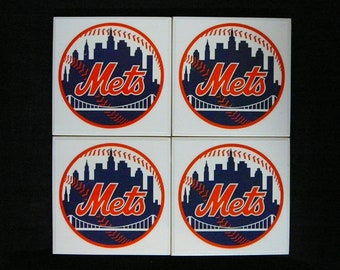 New York Mets Ceramic Tile Coasters Set of 4