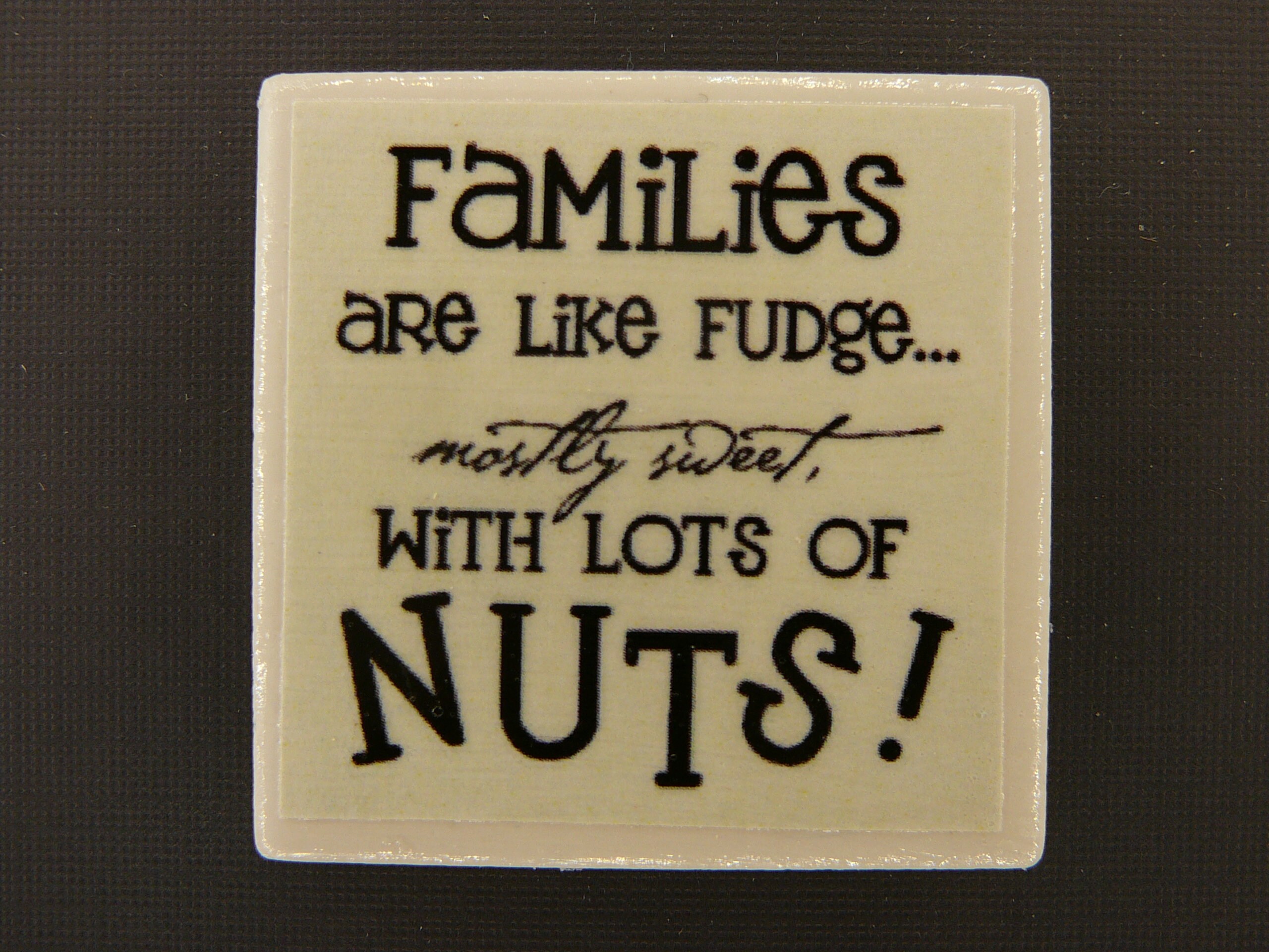 Portrait Round Plus Families Are Like Fudge Mostly Sweet With Lots Of