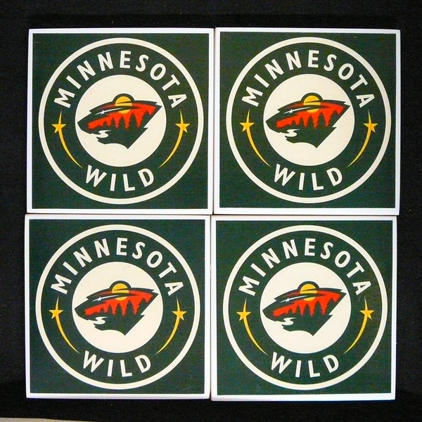 Minnesota Wild Ceramic Tile Coasters Set of 4