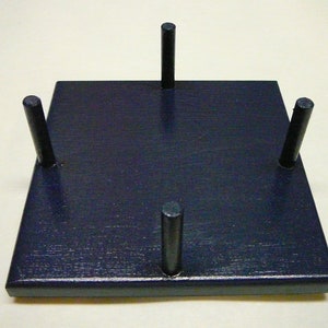 Blue Wood Coaster Holder