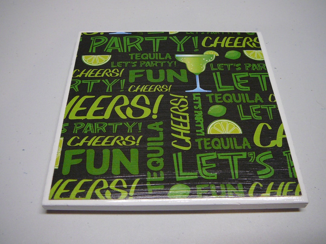 Let's Party Ceramic Tile Coaster - Etsy
