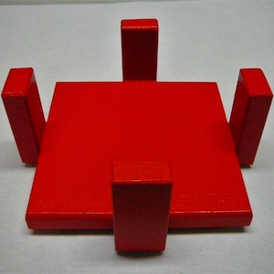 Red Wood Coaster Holder
