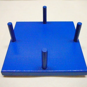 Blue Wood Coaster Holder