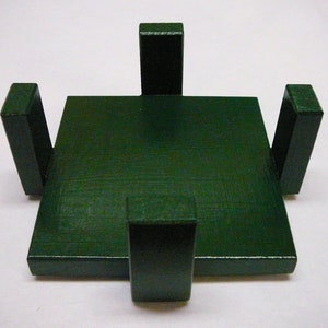 Green Wood Coaster Holder