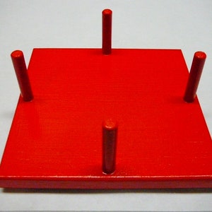 Red Wood Coaster Holder