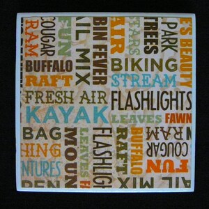 Camping Ceramic Tile Coaster