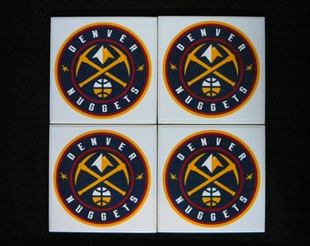 Denver Nuggets Ceramic Tile Coasters Set of 4