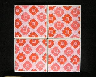 Pasley Ceramic Tile Coasters Set of 4