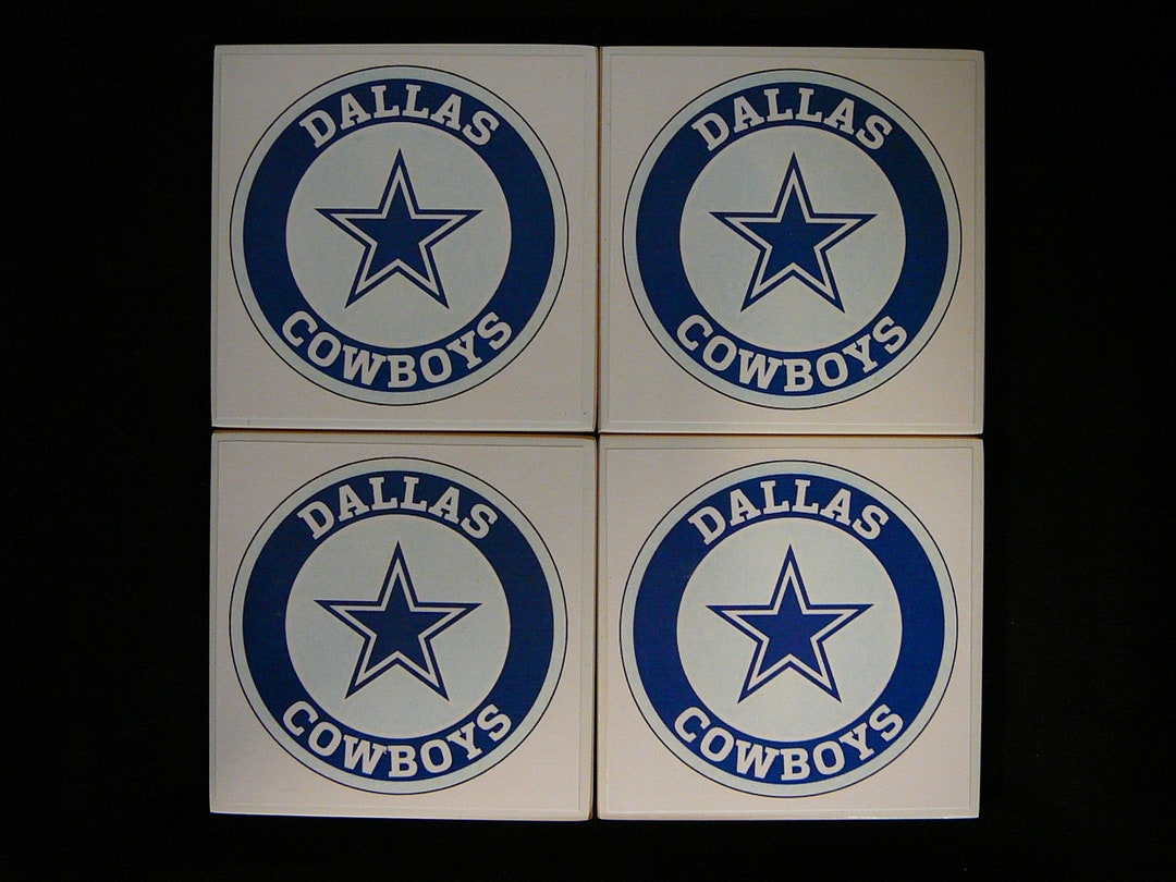 Dallas Cowboys Ceramic Tile Coasters Set of 4 Etsy