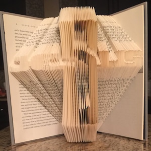 Folded book art-Jesus cross