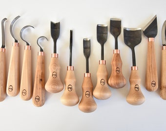 Left Handed Spoon Carving Tools – Handmade Hook Knife Set
