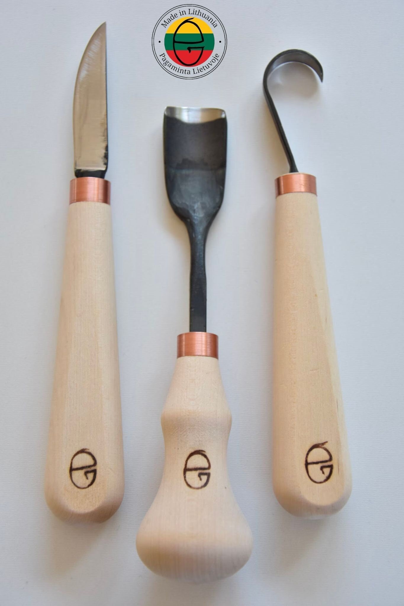 Left Handed Spoon Carving Knife 25mm  PrecarvAustria / Austrian  Woodcarving School Geisler-Moroder