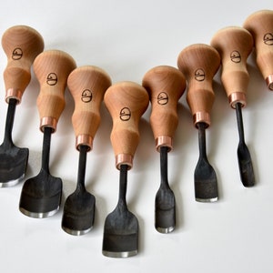 Gouges. Gouge set 8pcs. Wood Carving. Bowl carving. Kuksa carving knife.  Wood carving tools. Wood carving gouge. Handmade gouge. Chisels.