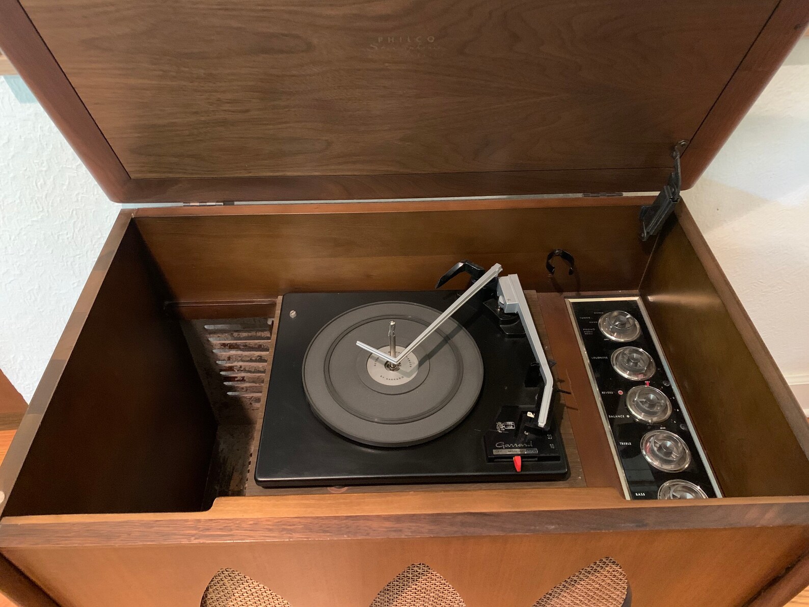 Vintage Mid Century Record Player Gabinete estéreo | Etsy