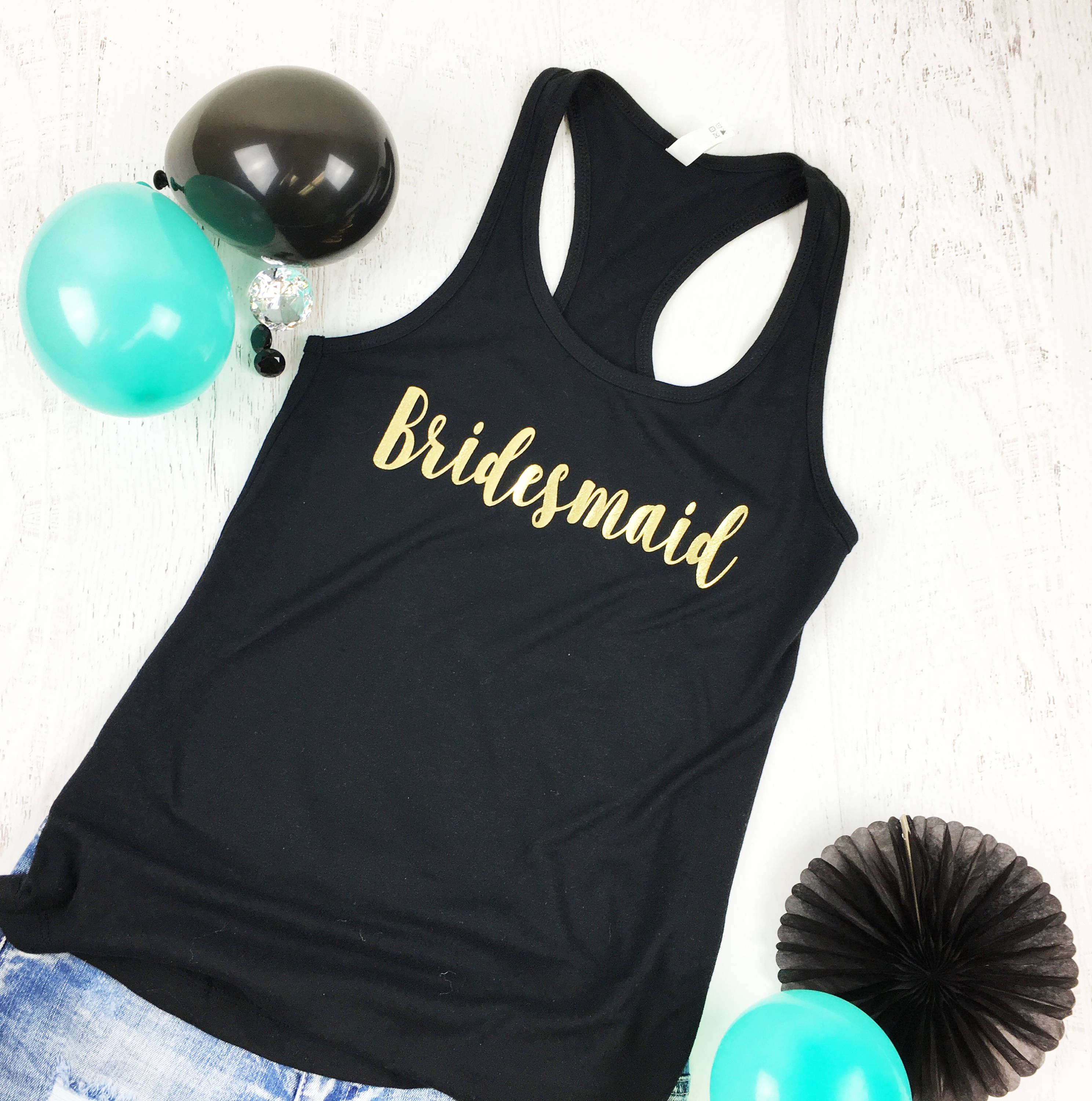 bridal party tank tops cheap