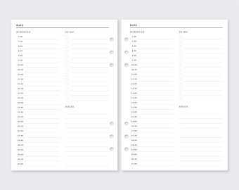 Printed FCC Daily filofax planner inserts for Franklin Covey Compact ring planners, 2022, vds van der spek, gillio, DO1P daily note to do