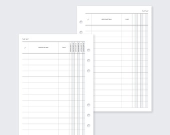 Next GTD A6 filofax planner inserts for ring planners, minimal 2022, vds van der spek, gillio, Getting things done, to do, braindump