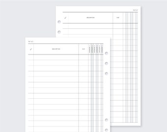 Next GTD A5 Printed filofax PW planner inserts for ring planners, Getting things done, minimal 2022, vds, kikki k, gillio, braindump, to do