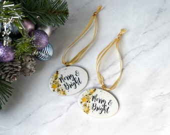 Holiday Wine Bottle Tags, Editable Gift Tag, Merry and Bright, Set of 2