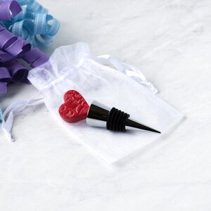Heart Wine Stopper: Embossed Polymer Clay