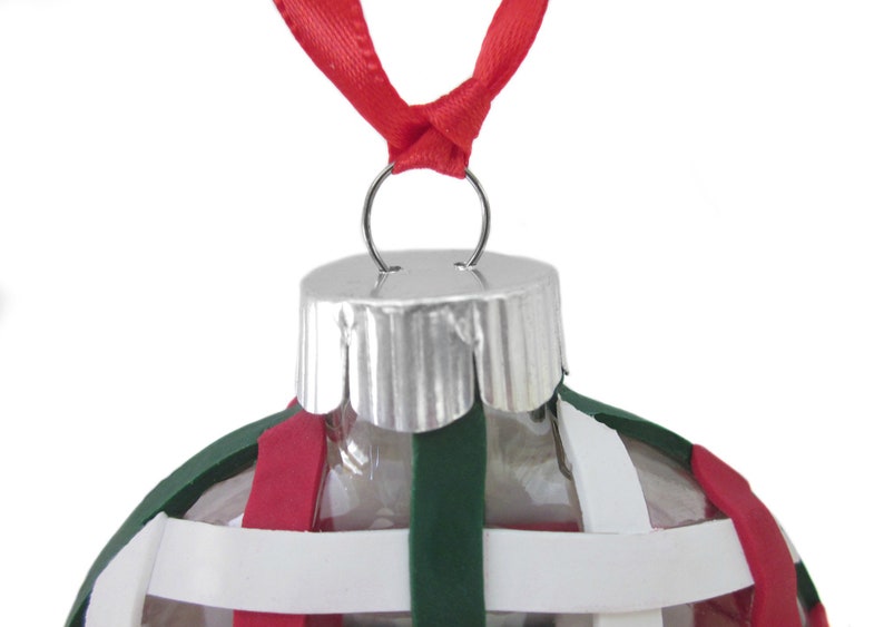 Glass Tree Ornament Woven Plaid Hostess Gift Ideas