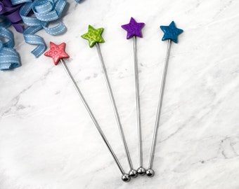 Star Swizzle Sticks, Stir Sticks, Stainless Steel, Coffee Bar Accessories, Practical Gifts