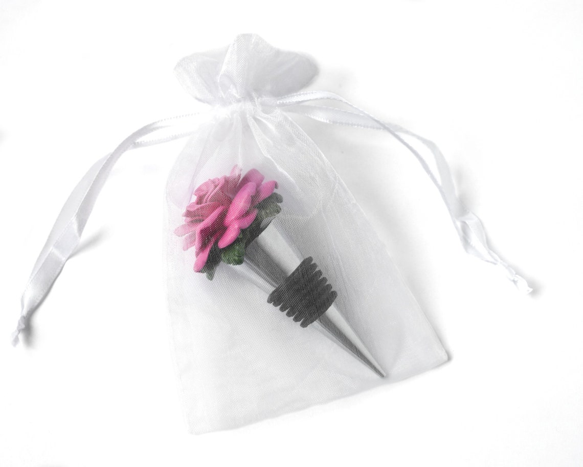 Rose Wine Bottle Topper Unique Stopper Etsy