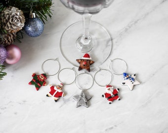 Drink Charms, Stars of the Season Wine Glass Charms, Hostess Gift Ideas, Wine Lovers Gift