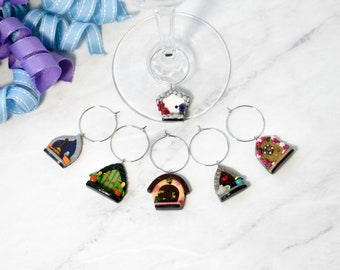 Fairy Door Wine Glass Charm Markers / Hostess Gift Ideas / Fairy Door Gift Ideas / Unique Gifts for Wine Lovers