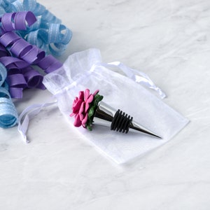 Rose Wine Bottle Topper, Unique Stopper