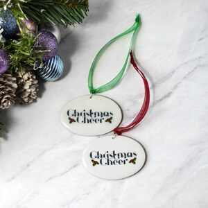 Holiday Wine Bottle Tags, Editable Gift Tag, Christmas Cheer, Set of 2