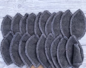 Grey Bamboo Interlabial Pads: Reusable Washable ILP Bamboo Terry Single Layer