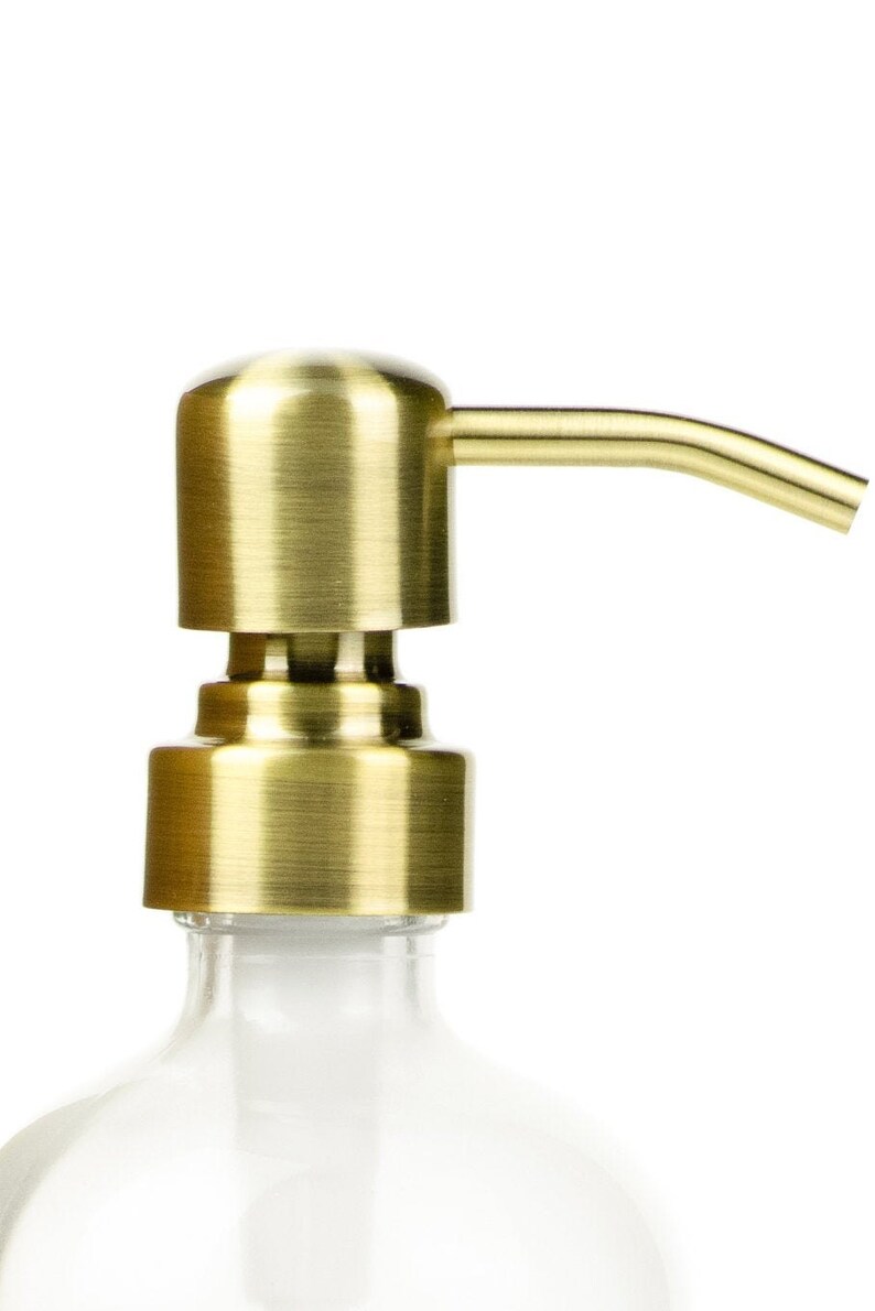 Soap Dispenser Brass Gold Bronze Glass Jar Stainless Etsy UK