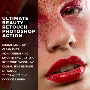 Premium Beauty Make Up Retouch Photoshop Action | Make Up Photoshop Action | Beauty Photoshop Action | Airbrush | Skin Smoothing | Plug-in