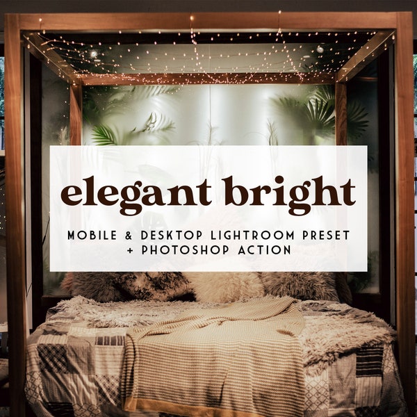 Elegant Bright Lightroom Preset | 1 Desktop/Mobile Lightroom Preset | Instagram Blogger Preset | Photoshop Action | Food Photography Preset