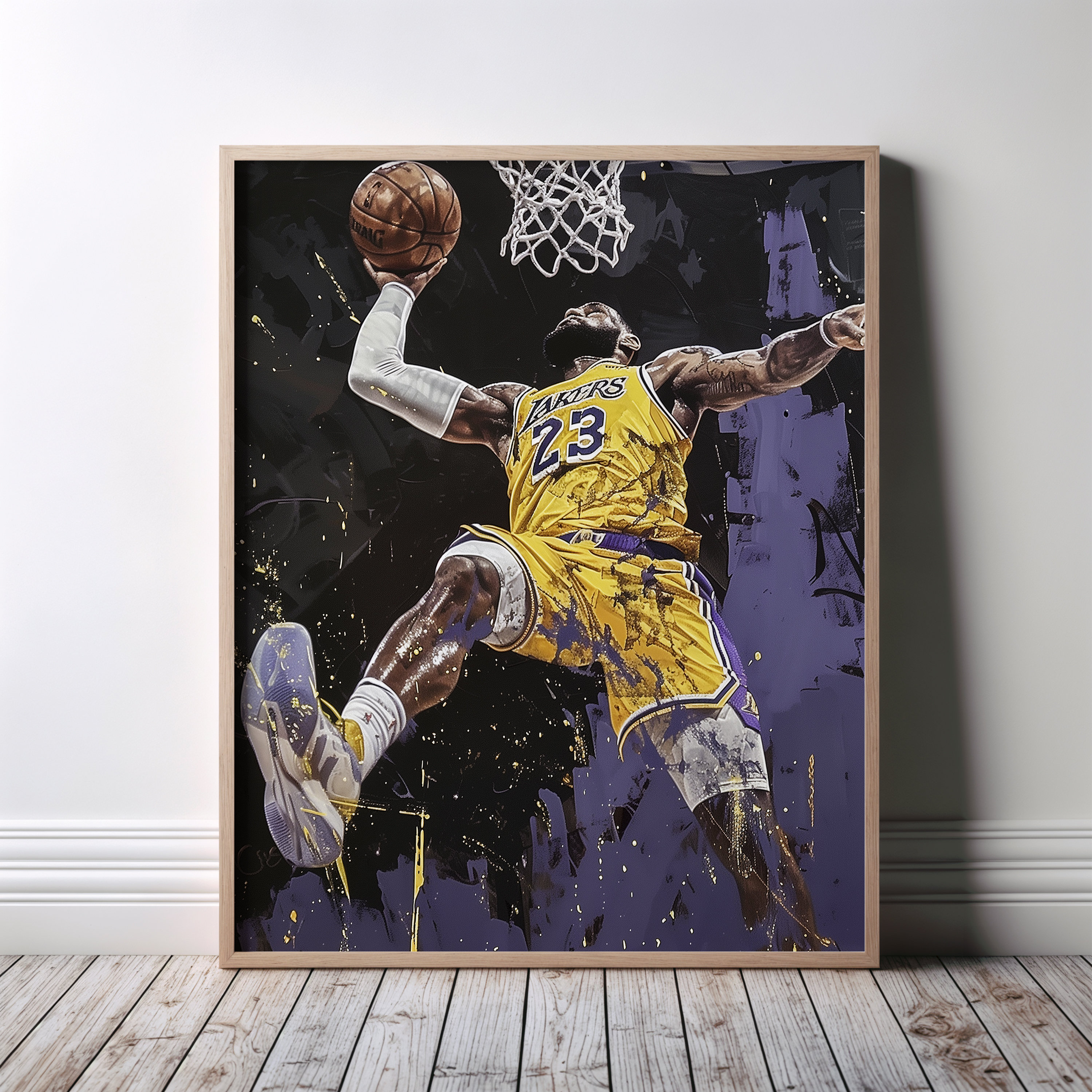 Lebron James Wall Art, King James, the Lakers Print, Basketball