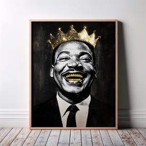 Martin Luther King Wall Art Poster, Civil Rights Icon Tribute Poster, Civil rights wall art, Activist poster, MLK fan gift, Black Wall Art