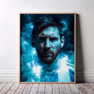 Lionel Messi Wall Art Poster, Argentina Football Art, Football Soccer Gift, Sports Wall Art, Football Art, Football Fan Gift, Football Fans