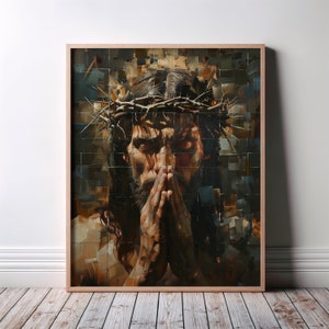 Jesus Art Poster, Jesus Christ Abstract Art Poster, Faith-Inspired, Jesus Christ, Christian Poster, Spiritual Poster, Jesus Christian Gift