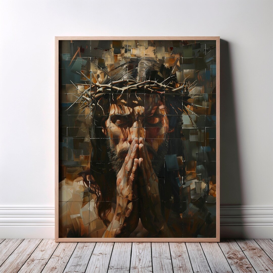 Jesus Christ Wall Art, Abstract Christian Poster, Faith Home Decor - Etsy