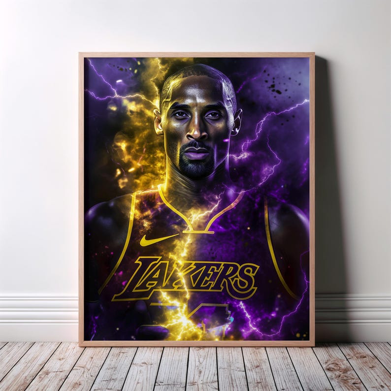 Kobe Intensity Kobe Bryant Lakers Poster, Basketball Legend Wall Art, NBA Fan Print - Etsy
