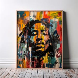 Bob Marley Wall Art, Reggae Wall Art, Bob Marley Poster, Soulful Vibes Print, Colourful Wall Art, Gift For Music Lovers, Home decor wall art